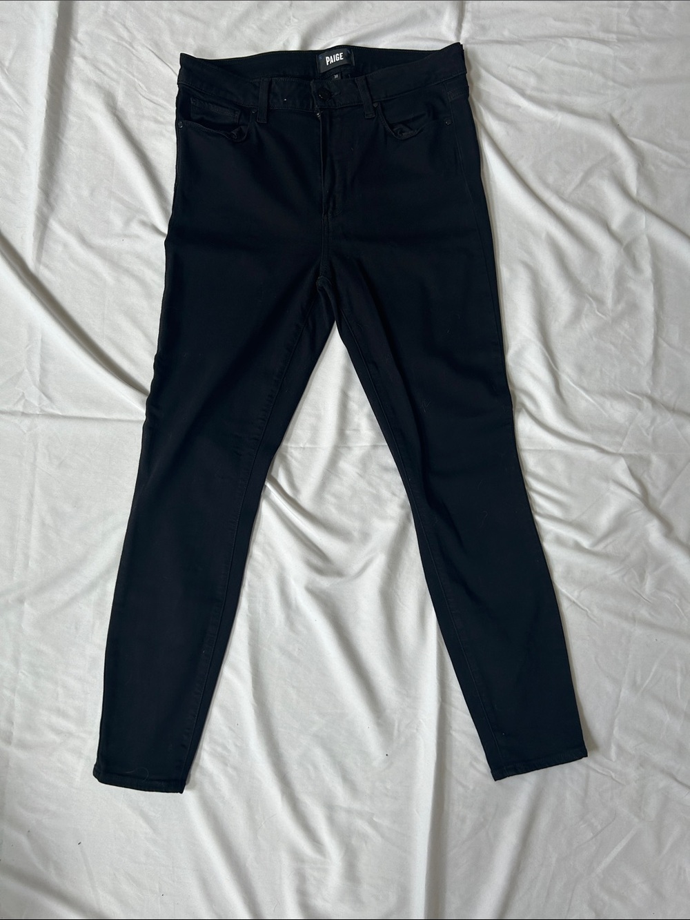 PAIGE Hoxton Ankle Black Womens Skinny Jeans